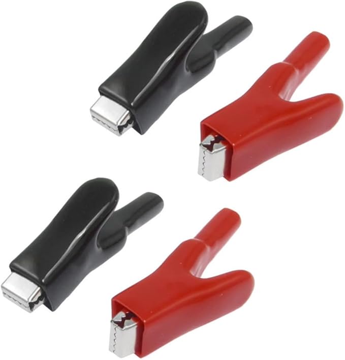 SGHAJIME 4Pcs 50A Insulated Alligator Clips HeavyDuty Alligator Clamps Battery Crocodile Clips