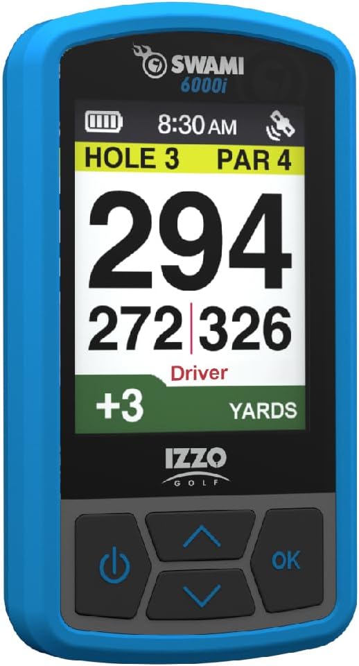 Izzo Swami 6000 Handheld Golf GPS Water-Resistant Color Display with 38