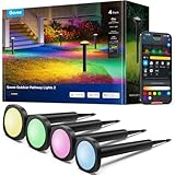 Govee Outdoor Pathway Lights 2, IP66 Waterproof Patio Lights, 60+ Scene Modes Landscape Lighting for Yard, Garage, Garden, Lawn, Outdoor Decor, Works with Alexa, Google Assistant, Matter, Wired 4 Pack