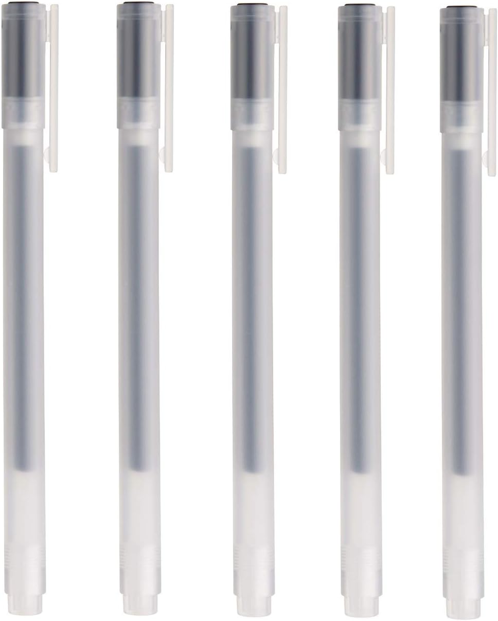 0.38mm Black Gel Ink Pen (Pack of 5)