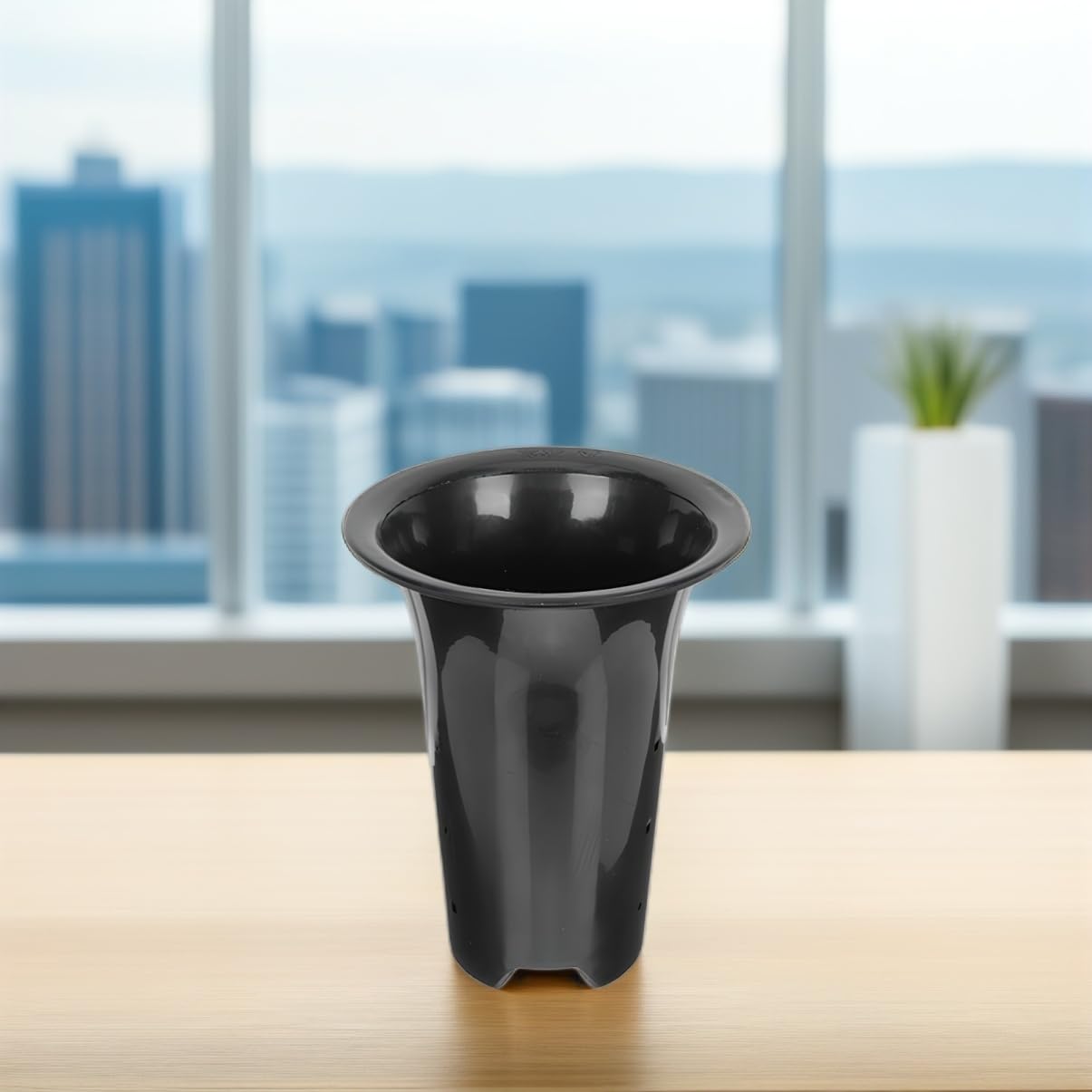 Abaodam 10pcs Pots de Fleurs Noirs en Plastique Respirant Contrôle des Racines, Hauteurs Augmentées, Résistants et Pratiques pour Plantes D’intérieur et Orchidées