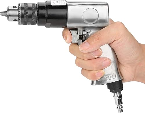 Taladro neumático de aire de 3/8", taladro de aire 1700rpm Herramienta de taladro reversible de alta velocidad para perforación de agujeros usada