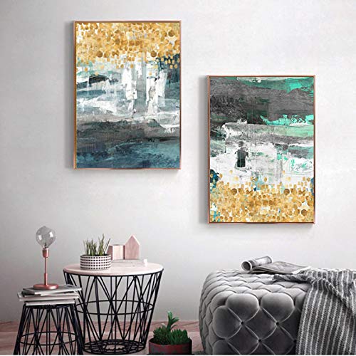 Peinture etoiles dorees toile haut de gamme affiches abstraites nordiques xxl pour salon