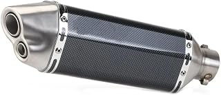 Tubo Silenciador Moto Tubo De Escape Universal para Motocicleta Silenciador De Escape De Doble Orificio Alto Volumen 51 Modificación General para Motocicleta Tubo Escape Motocicleta(Color:Marrón)