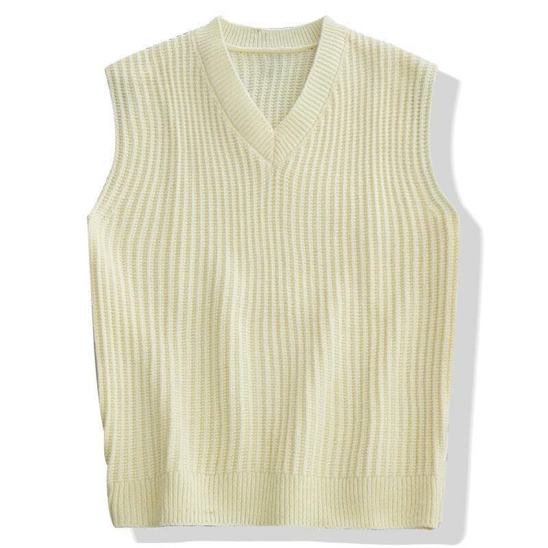 Men's Autumn Winter Korean Style Casual Loose Pullover Sweater Vest2