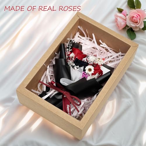 Image of Car Air Vent Flower Bouquet - Elegant and Stylish Car Decor, Universal Fit for Most Vehicles (Red, Rose)