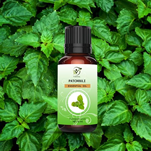 Image of VIRTUAL Patchouli Essential Oil 15ml Pure Natural Undiluted Therapeutic Grade Oil for Anti Aging Acne Dry Skin Wrinkles Aromatherapy Diffuser Massage Use