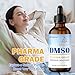 Dmso Liquid 99.9 Pure - DMSO Pharmaceutical Grade - DSMO(Dimethyl Sulfoxide) Liquid - Low Odor & High Potency - Glass Bottle with Dropper (4 fl oz)
