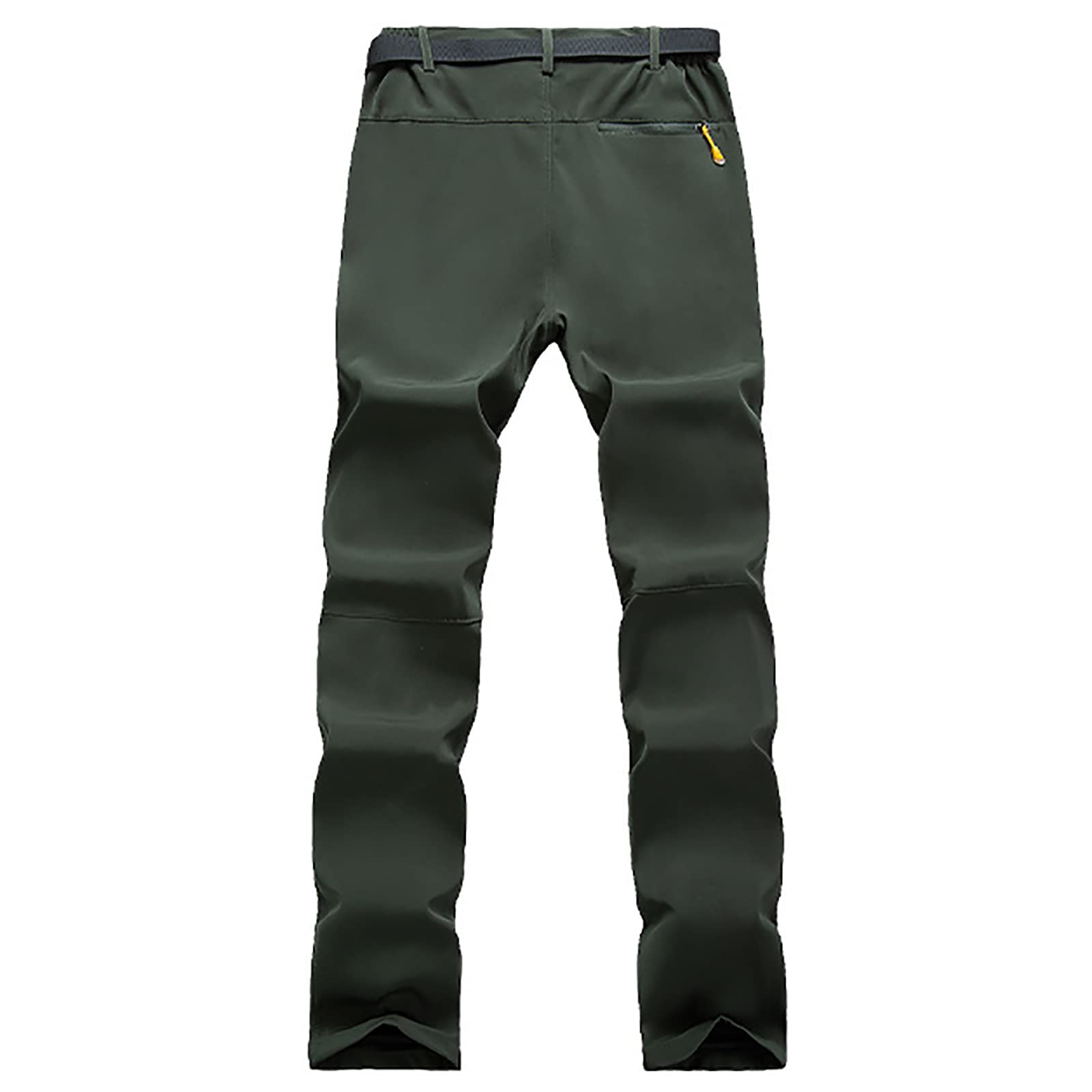 Pantaloni da Trekking Uomo Impermeabili Softshell Pantaloni Asciugatura Rapida con Tasca Traspirante (Size:XXL,Color:Verde)