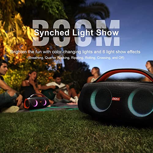 Doss Extreme Boom+ Outdoor Speaker Black Bundle E-Go Ⅲ Waterproof Bluetooth Speaker Black #TOP4