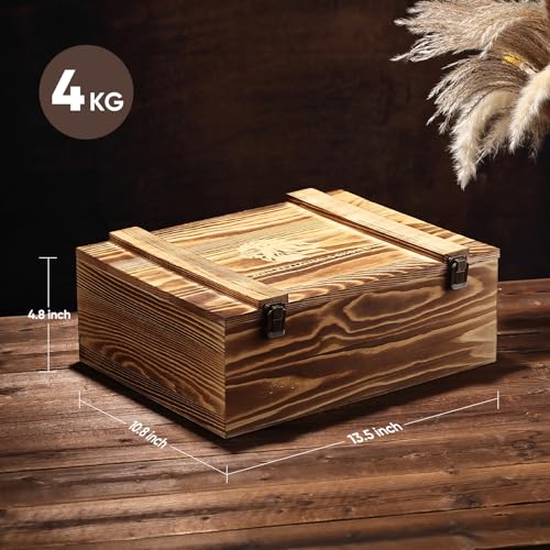 Luskeycor Whiskey Decanter Set With Wooden Crate, Lion Whiskey Decanter 25.4 Oz And 2 Glasses 10 Oz With 304 Stainless Steel Whiskey Stones thumb #3