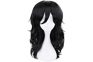 Black Wavy 'Jeff the Killer' Anime Cosplay Wig