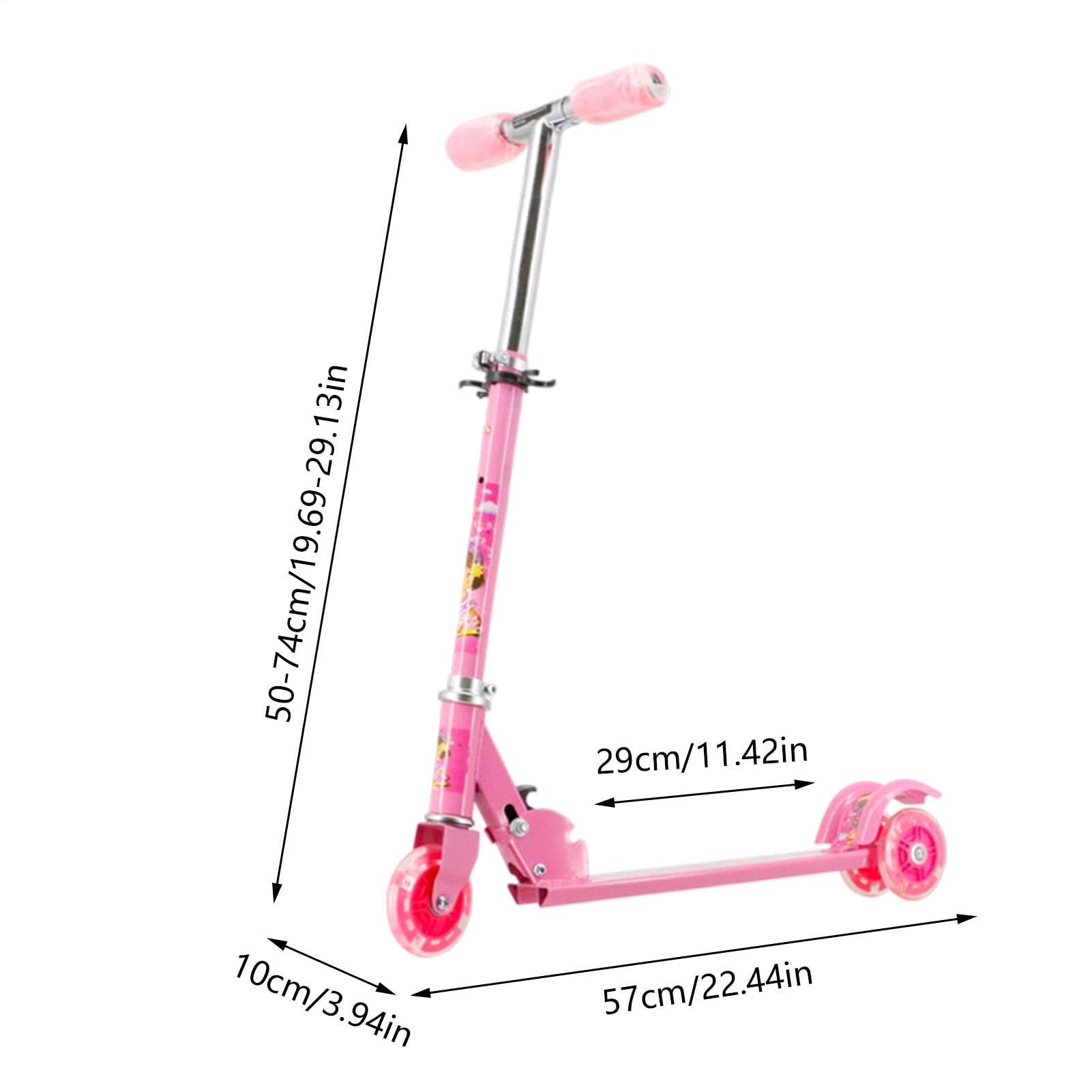 Regulowana hulajnoga dziecięca, lekka deskorolka do jazdy na rowerze, 3 wysokości, ze stabilnymi kółkami, wytrzymała zabawka do jazdy na ramie, składana zabawka z gładkim poślizgiem, do aktywności na