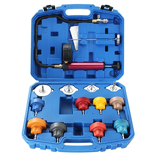 18pc Radiator Pump Pressure Cooling Leak Tester Checker Kit Cap - Foto 12