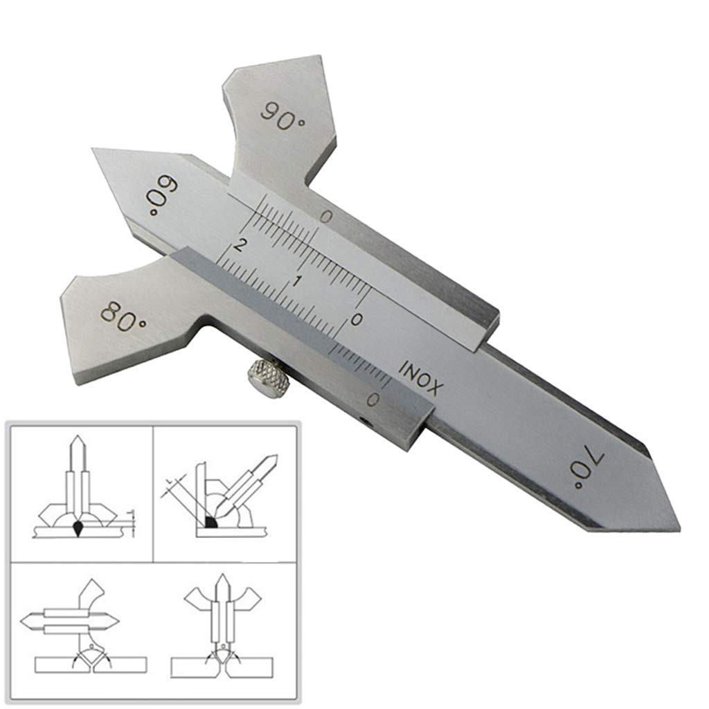 MinnowXY Welding Gauge Weld Inspection Gage Weld Seam Bead Fillet Test Ulnar Ruler Degree Measure Tool Replacement Stainless Steel