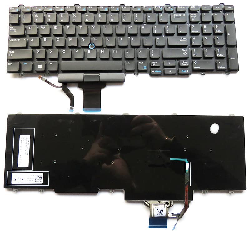 Clavier rétroéclairé Dell Latitude E5580 E5590 avec touches souples pour frappe silencieuse