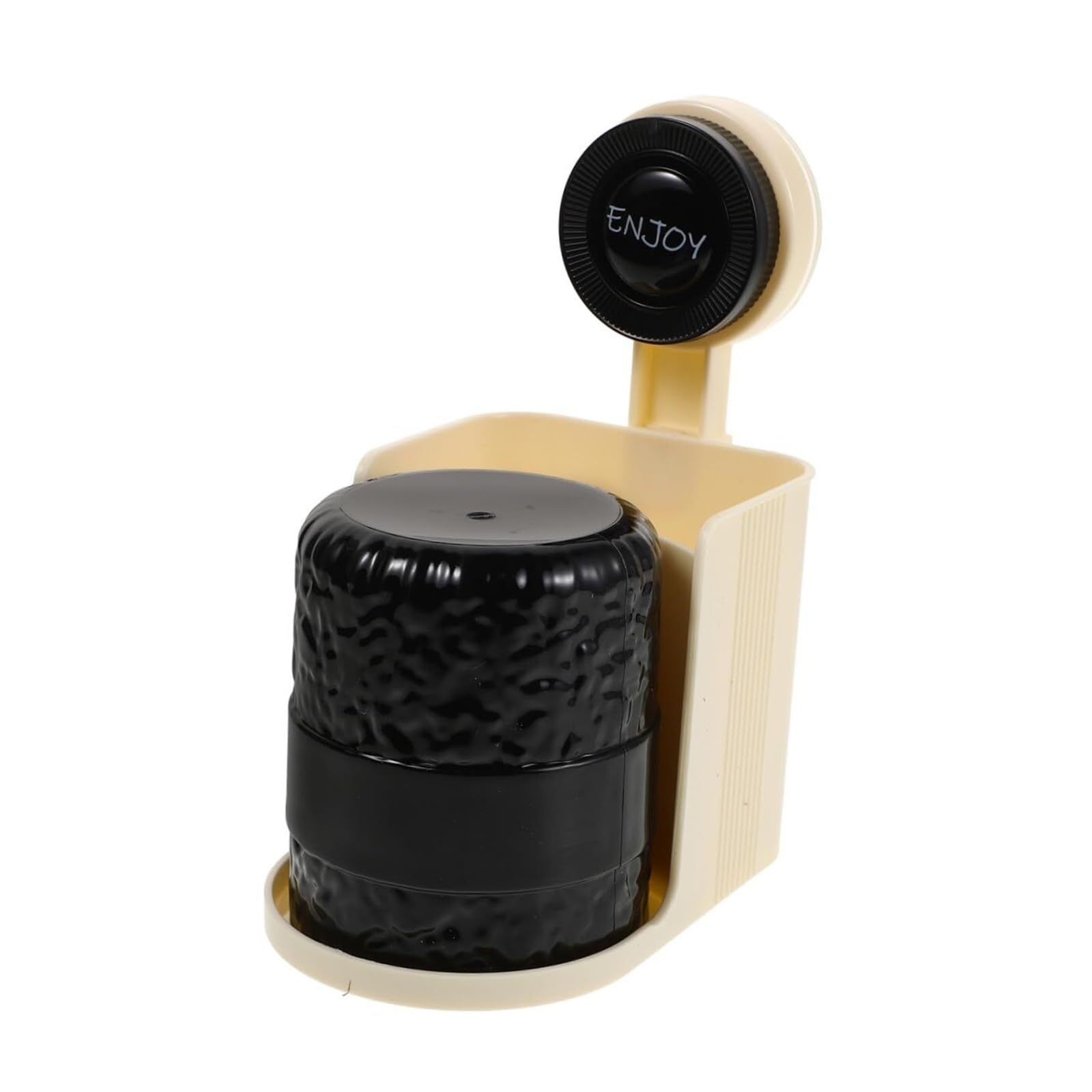 Toothbrush Holder Wall-Mounted Toothbrush Holder With Suction Cup No-Drill Black Plastic Toothpaste Reusable Mouthwash Cup