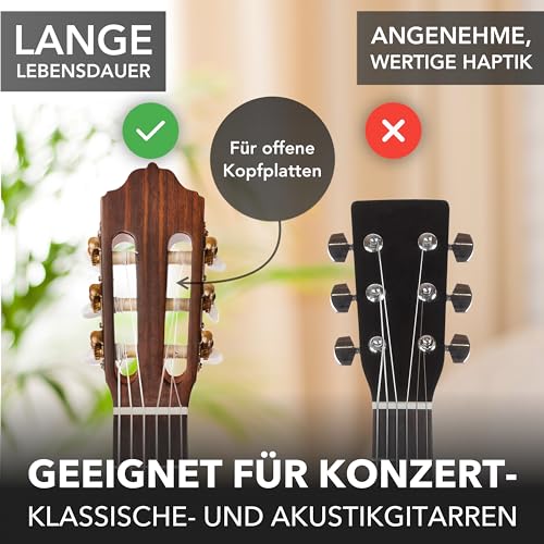 TOREROMUSIC® - Gitarrensaiten Konzertgitarre. Nylon und Silber. Premium Nylon-Saiten für Akustikgitarre, Konzertgitarre und Klassische Gitarre (6-Saiten-Set), inkl. 3 Plektren