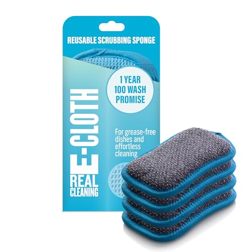 Esponja de microfibra para cocina lavable, almohadillas reutilizables para platos E-Cloth 2