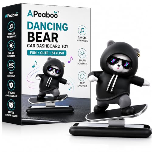 Image of Car Slidder Panda | Dashboard Decoration Sliding Skateboarding Toy | Cute Moving Panda Ornament Funny Wobble Toy for Dashboard, Cool Sliding | Emporium Bear Car Accessories (Panda Toy)
