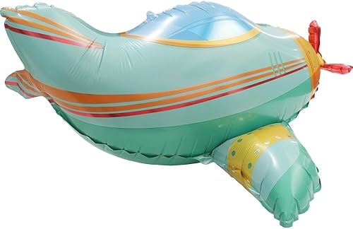 Miniatura 8 de Globos de helio de avión de transporte de dibujos animados 4D de 24 pulgadas, globos de helio para niños y niñas, suministros de fiesta, decoración