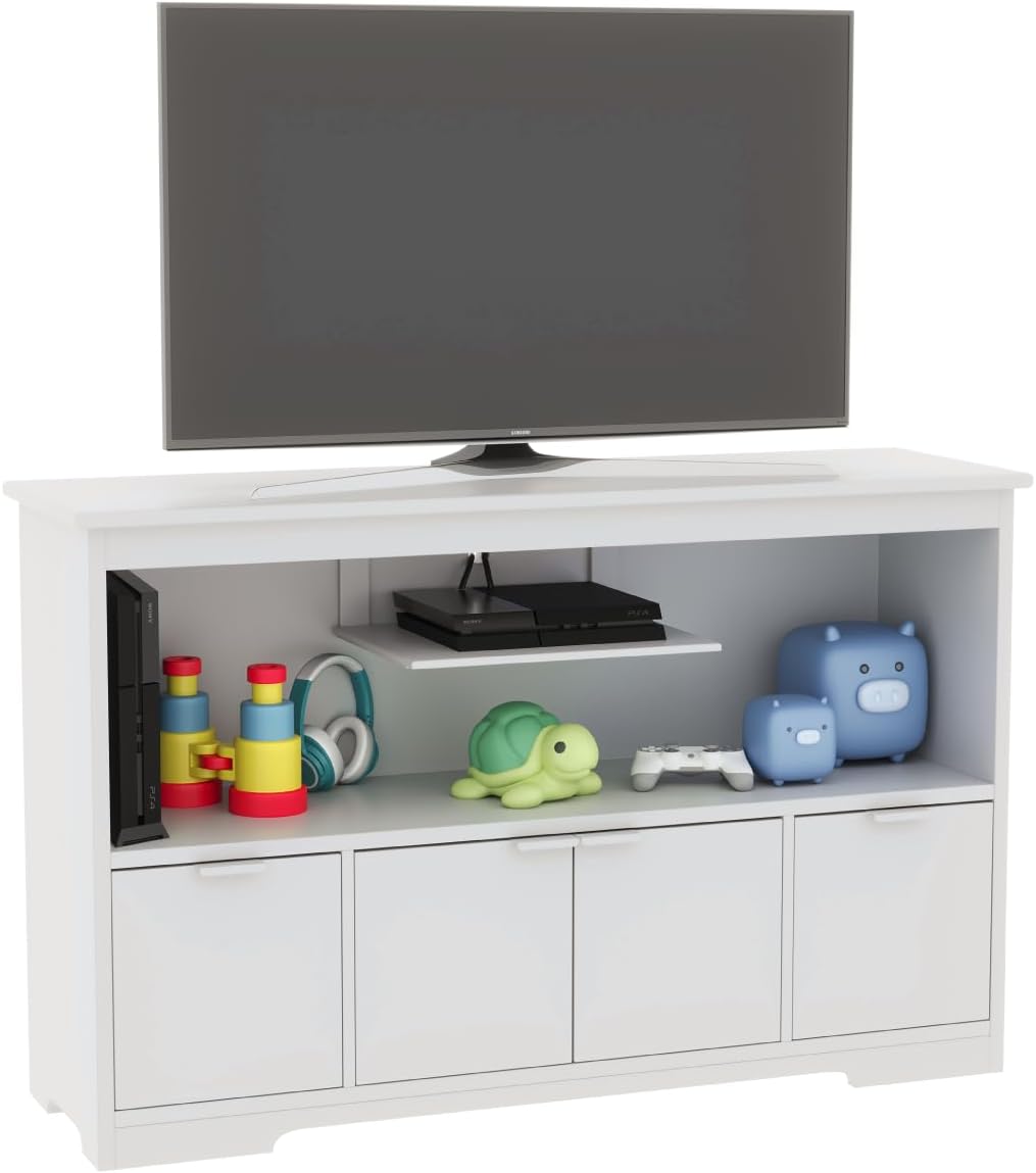Milliard TV Stand for Living Room, Storage Organizer Entertainment Center, TV Console Gaming Desk Cabinet for Bedroom and Playroom, Kids Toy Storage Organizer, 47" x 14" x 30"