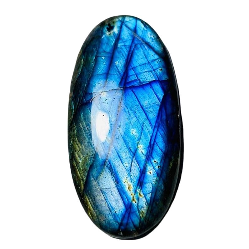 Labradorite bleue cabochon ovale 40x20mm pour création de bijoux