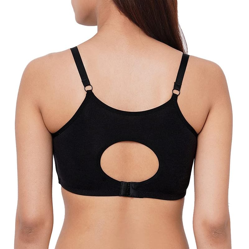 Image of Inner Sense Organic Cotton Bamboo Nursing Bra for Women I Non Padded Feeding Bra with Keyhole Back Design I Wire Free Maternity Innerwear with Full Coverage