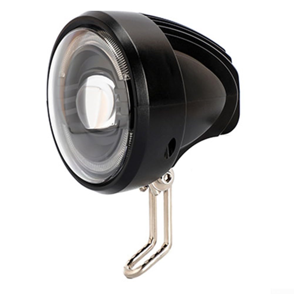 36V/48V Waterproof Ebike Headlight High Performance Front Light for Electric Bikes and Scooters, E-Bike Front Light High Beam Low Beam DRL-Horn