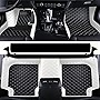 JTXWANG Custom Making Car Floor Mats Compatible with Audi BMW Mercedes-Benz Toyota Lexus Honda Infiniti Nissan Hyundai Kia All Models 2005-2023 (Light Gray and Black White)