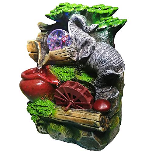 WLHER Mini Wasserfall Desktop Brunnen Innenbrunnen Tisch Mit Buntem LED Licht Wasserfall Zen Meditation Wasserfall Home Office Dekoration Geschenk - Image 5