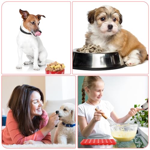 Backmatte Hundekekse, 9 Stück Silikon Backform Hundekekse Set, Backmatten für Hundeleckerlies, für DIY Hundekekse, Schokolade, Süßigkeiten, Kekse
