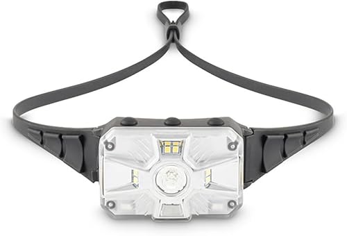 Panther Vision Adaptev - Linterna frontal recargable LED con giroscopio inercial - Linterna LED con linterna ultra brillante con rojo e impermeable