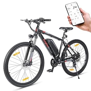 Eleglide M2 E-bike voor dames en heren, met 36 V 15 Ah afneembare accu, 27,5/29 inch offroad e-mountainbike, elektrische fiets, pedelec met app, 24 versnellingen schakeling, bereik tot 125 km