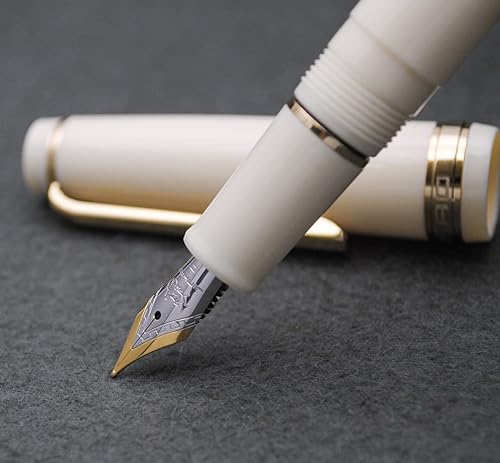 Miniatura 5 de JINHAO 82 - Pluma estilográfica con clip dorado (punta F 0.020 in, blanco marfil)