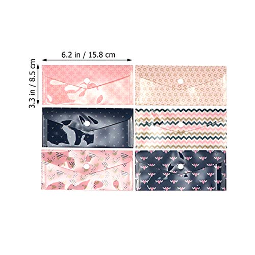 NUOBESTY Envelopes Plásticos de 15Pcs Envelopes Reusáveis â€‹â€‹Instantâneos Do Dinheiro 18. 5 * 8.