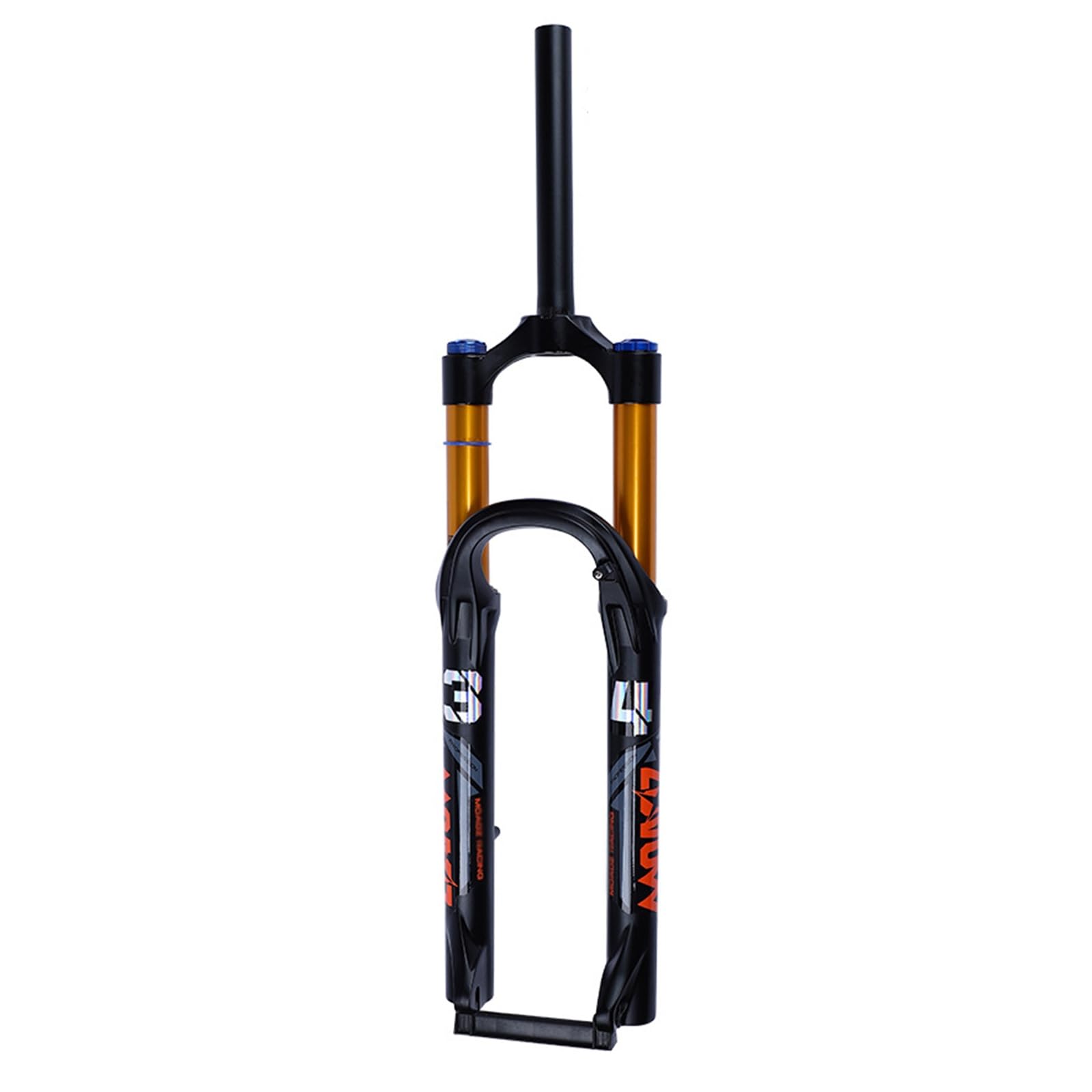 WIQUYBML 26/27.5 Inch Mountain Bike Air Suspension Fork Travel 140mm 34mm Stanchions 1 1/8 Straight/Tapered Tube QR 9mm Rebound Adjust Manual Lockout