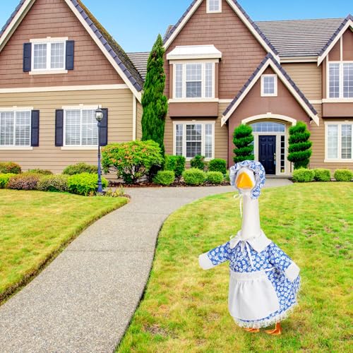 FuWeave Spring Goose Outfit Flower Porch Goose Clothes for 23" Large Statue Outdoor Patio Yard Lawn Art Decoration(Daisy,23 inch) by FuWeave - Used condition - Image 7