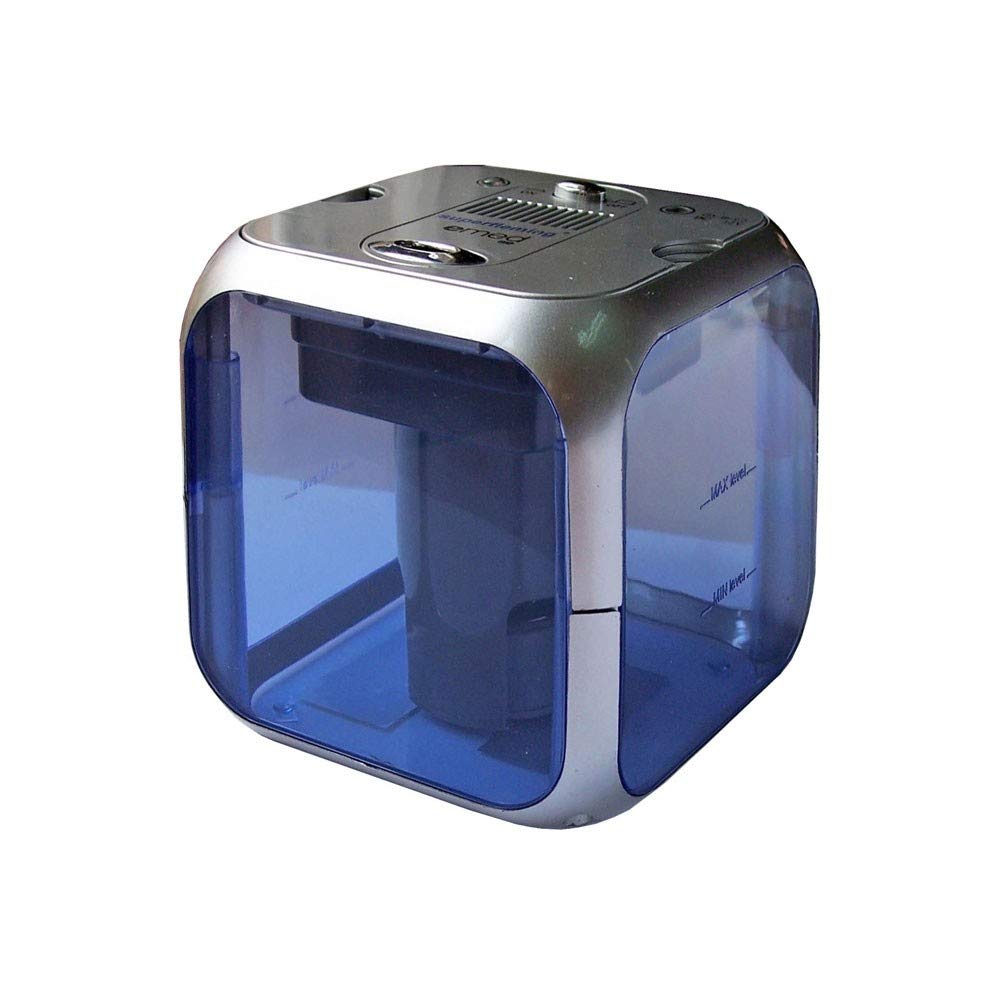 Humidificador de vapor frío, Vibraciones no perceptibles por el oído humano, Evita exceso la sequedad ambiental, Fabricado en plástico transparente, Quema, Parada automática