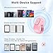 Remote Page Turner Ring for Kindle Paperwhite Oasis Scribe Kobo,Designed for Thick Cases Clicker Page Turner Camera Remote for iPhone iPad Android Tablets Reading Novels Comics with Storage Bag-Pink