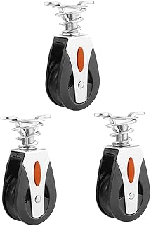 INOOMP Sailing Accessories 3 Pcs Sailboat Accessories Pulley Sailboat Apparatus Sailboat Accessories Bearing Pulley for Sailboat To Rotate Marine Rope Grip Rotary Bearing Pulley