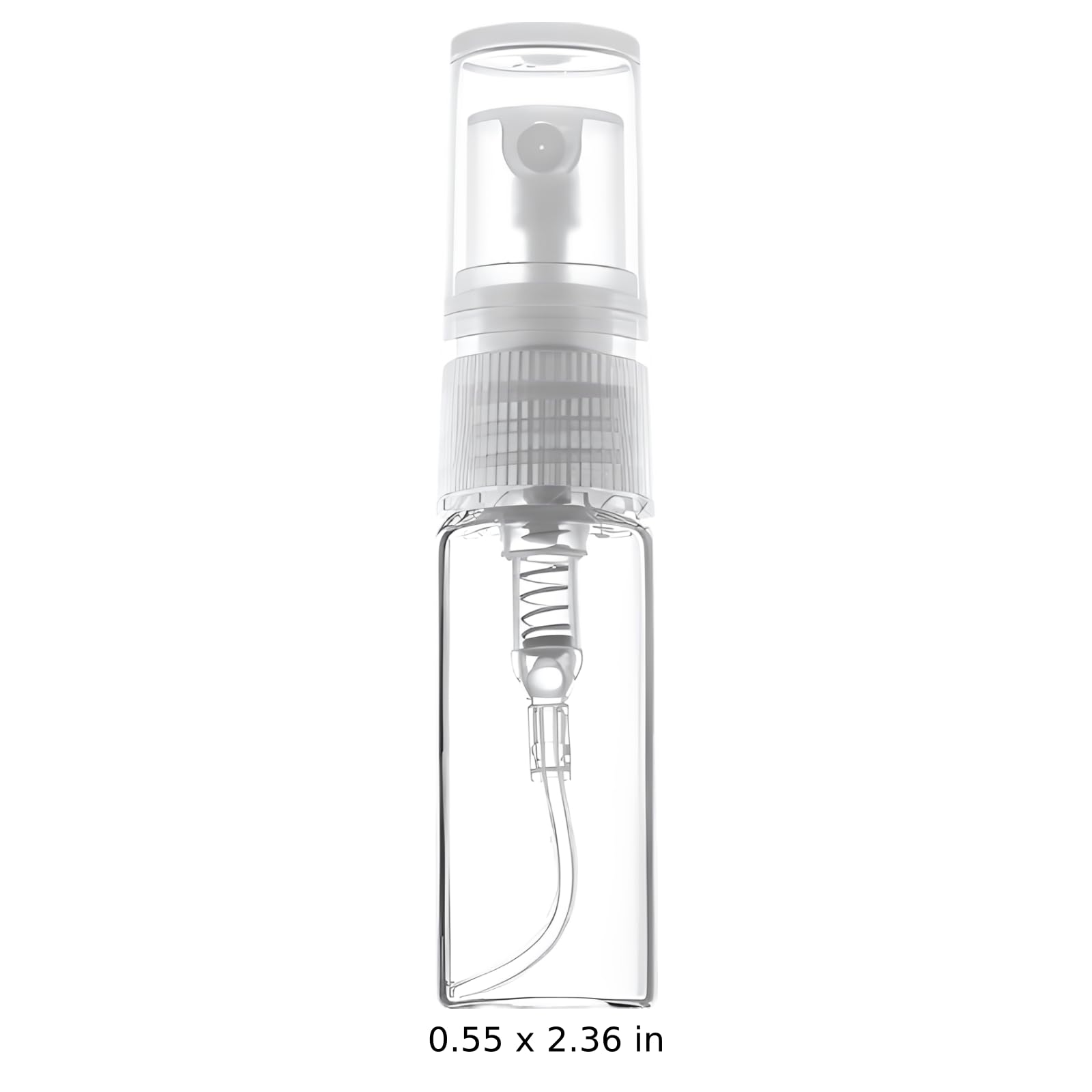 100 szt. mini szklanych butelek z rozpylaczem, przezroczyste butelki na próbki perfum do zapachów, olejków eterycznych, mgiełki do twarzy i innych, rozmiar podróżny z szczelną konstrukcją dla łatwego