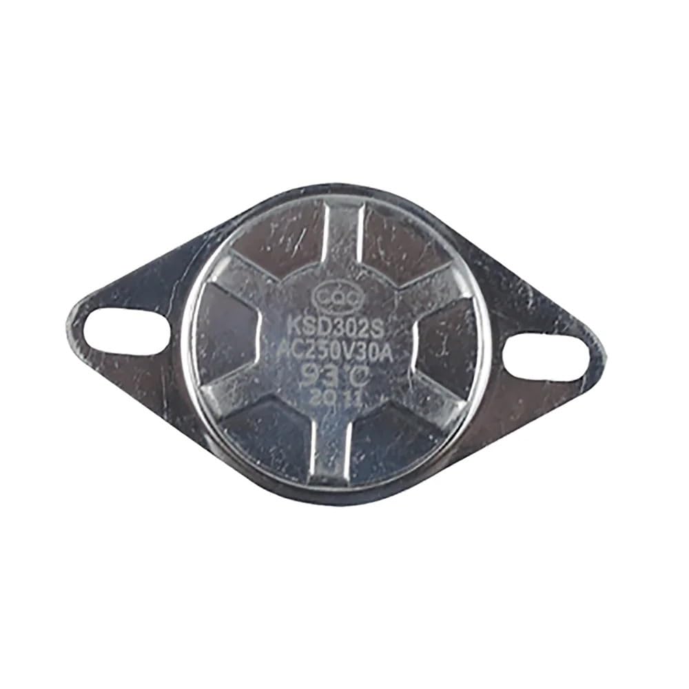 Thermostat 15/20/30 A Ersatztemperaturbegrenzer 93/94 °C Regler KSD302 for elektrischen Warmwasserbereiter Vatti Vanward Midea Macro(Round 94 degrees 15A)