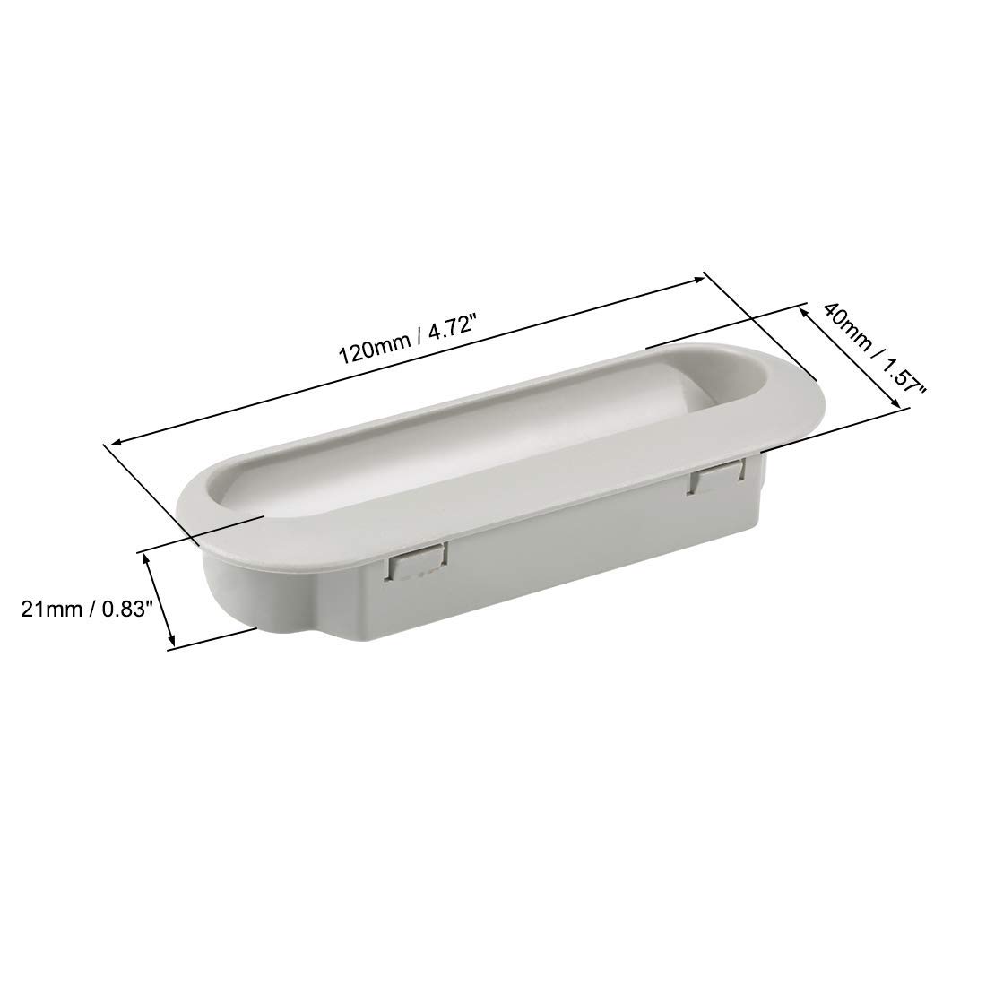 Flush Pull Doigt Insert Encastré Cabinet Poignée 120mmx40mmx21mm Noir Flush Pull Doigt Insert Encastré Cabinet Poignée 120mmx40mmx21mm Noir