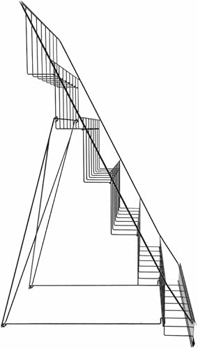 Miniatura 3 de FixtureDisplays Estante de exhibición de alambre de 6 niveles de 18 "para mesas, estantes abiertos de 2.5", con cabecera - negro119352 119352