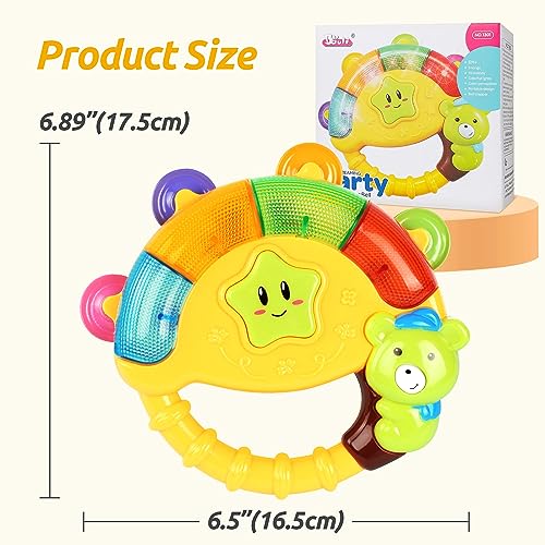 Baoli Baby Tambourine Toy With Music & Light,Toddlers Rattle,Musical Instruments,Light Up Toy,Take Along,Bpa Free,Ages 6-12 Months thumb #6