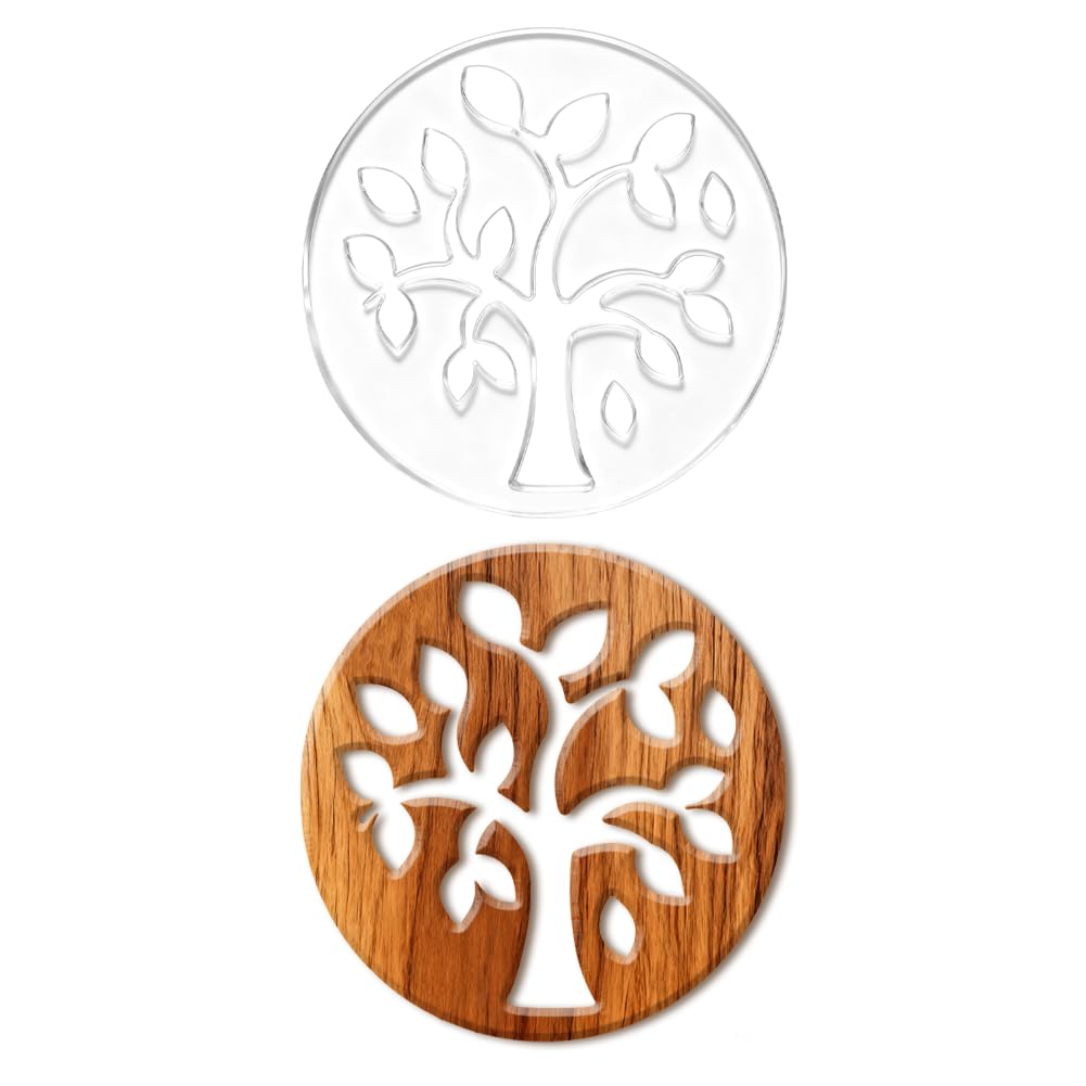 Modèle défonceuse arbre de vie acrylique pour travail du bois dessin et incrustation