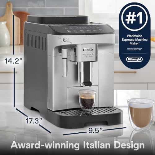 De'Longhi Magnifica Evo Espresso Machine, Manual Milk Frother, Silver | #1 Worldwide Espresso Machine Maker, 7 One-Touch Recipes, Frother, Built-In Grinder, MyLatte Personalized Signature Drink - image 6