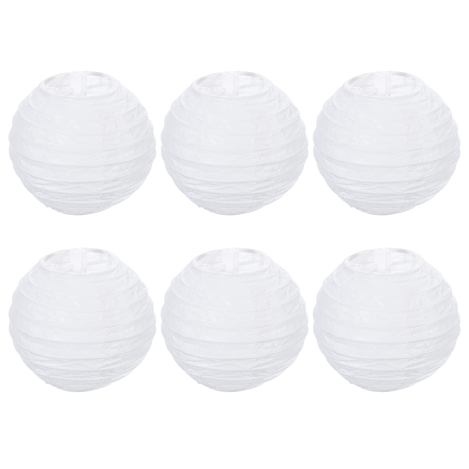 Boule chinoise papier blanc 10 cm abat-jour suspendu mariage anniversaire fête PATIKIL x6