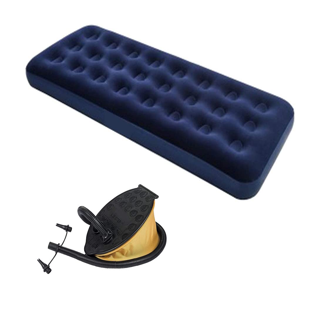 GTC® Flocked Air Bed Navy Blue 67000 (Navy Blue) (with Air Pump)-image-28